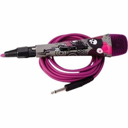 FINE ELITE INTERNATIONAL LTD Jammin Pro Pink Handheld Microphone with Kara FI489296